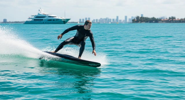 Tabla de surf eléctrica AWAKE — Miami yacht charter add-on