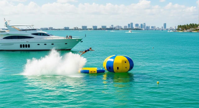 Blob inflable — Miami yacht charter add-on