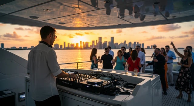 Servicio de DJ — Miami yacht charter add-on