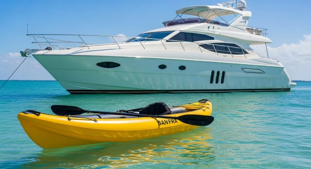 Kayak inflable — Miami yacht charter add-on