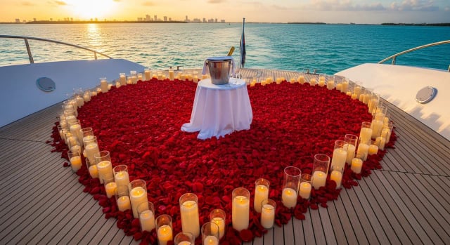 Pedida de mano — Miami yacht charter add-on