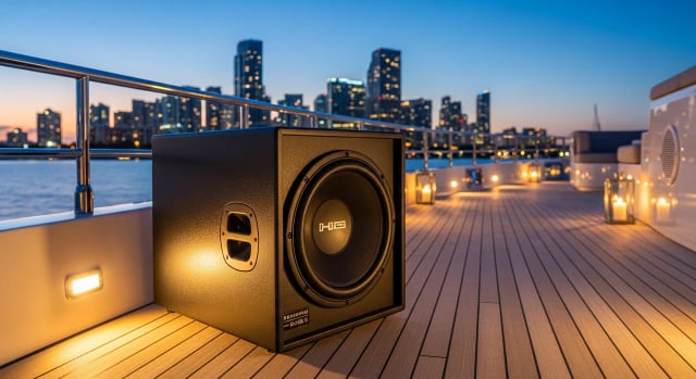 (1) Subwoofer QSC — Miami yacht charter add-on