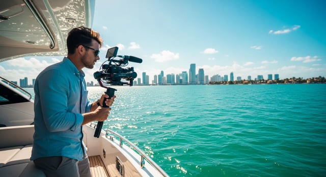 Servicio de video — Miami yacht charter add-on