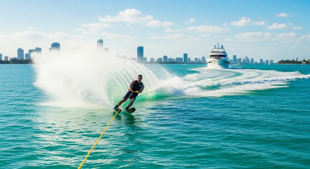 Esquí acuático — Miami yacht charter add-on