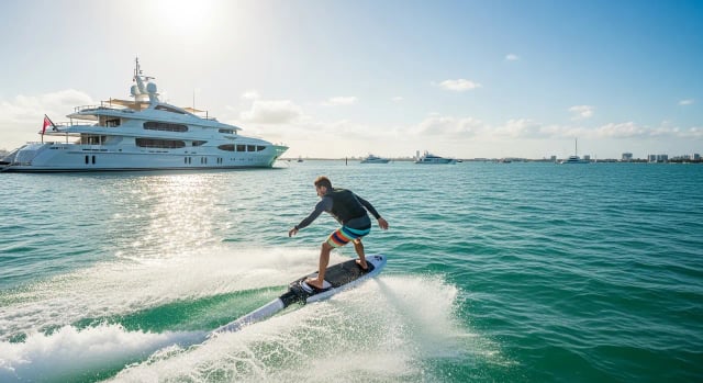 Tabla de surf eléctrica Yujet — Miami yacht charter add-on