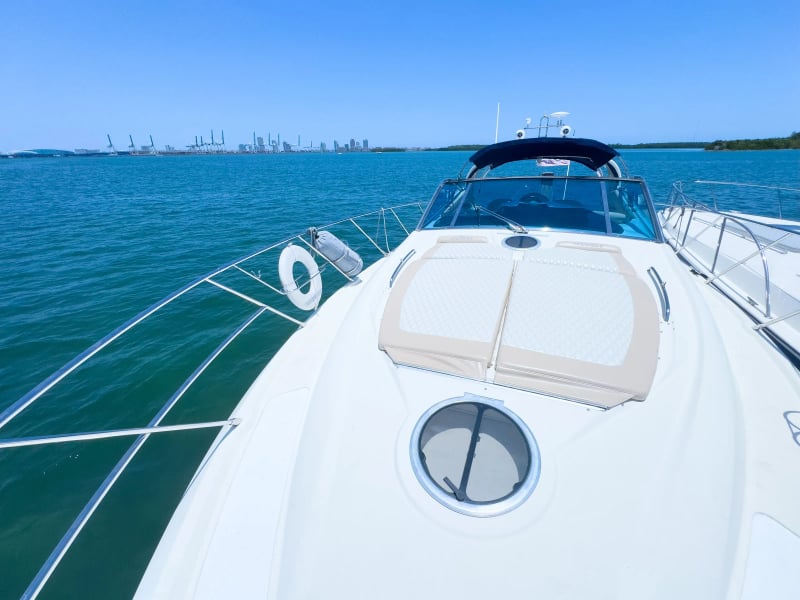 On deck aboard a Miami charter yacht