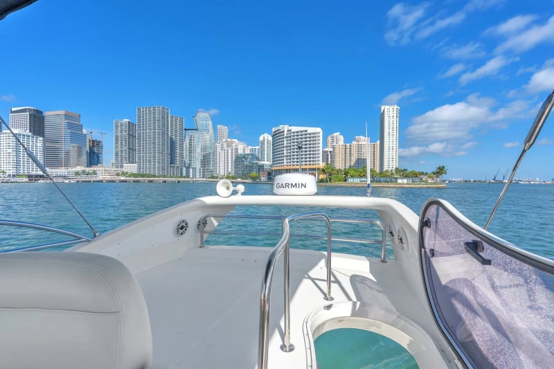 On deck aboard a Miami charter yacht