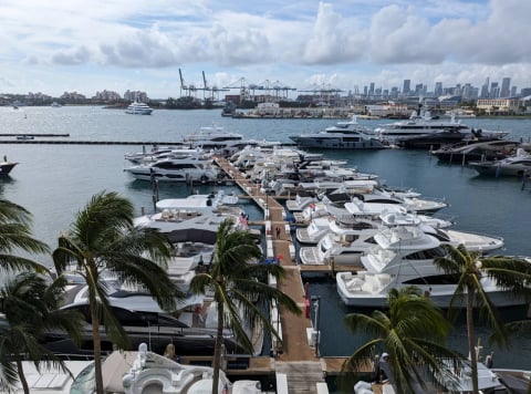 Charter docks at Miami Beach Marina